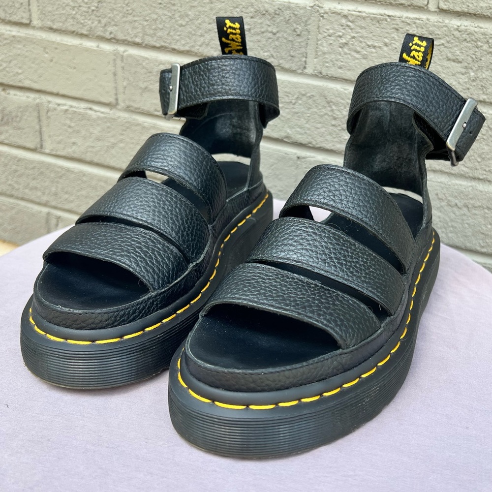 Dr. Martens Clarissa II Leather Platform Sandals - women’s size 5
